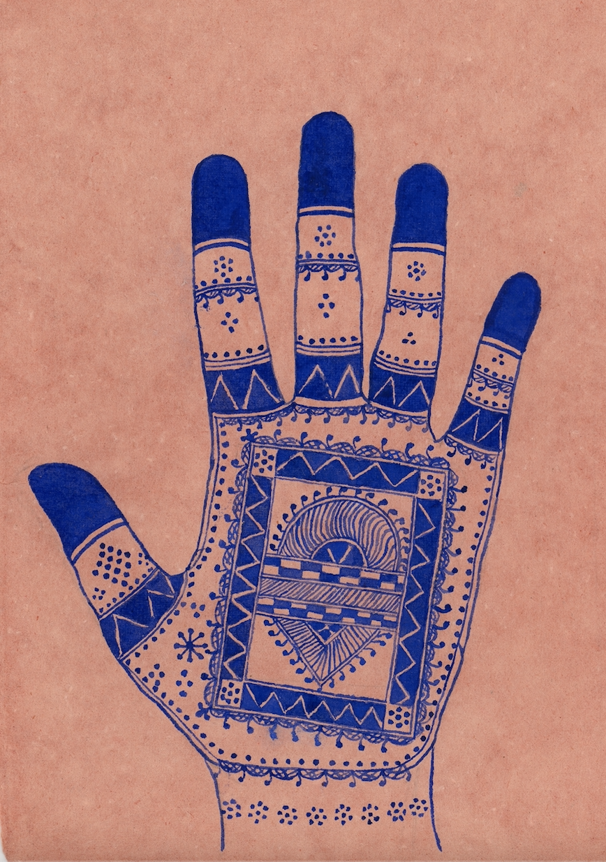 Vintage Henna Art Prints Large