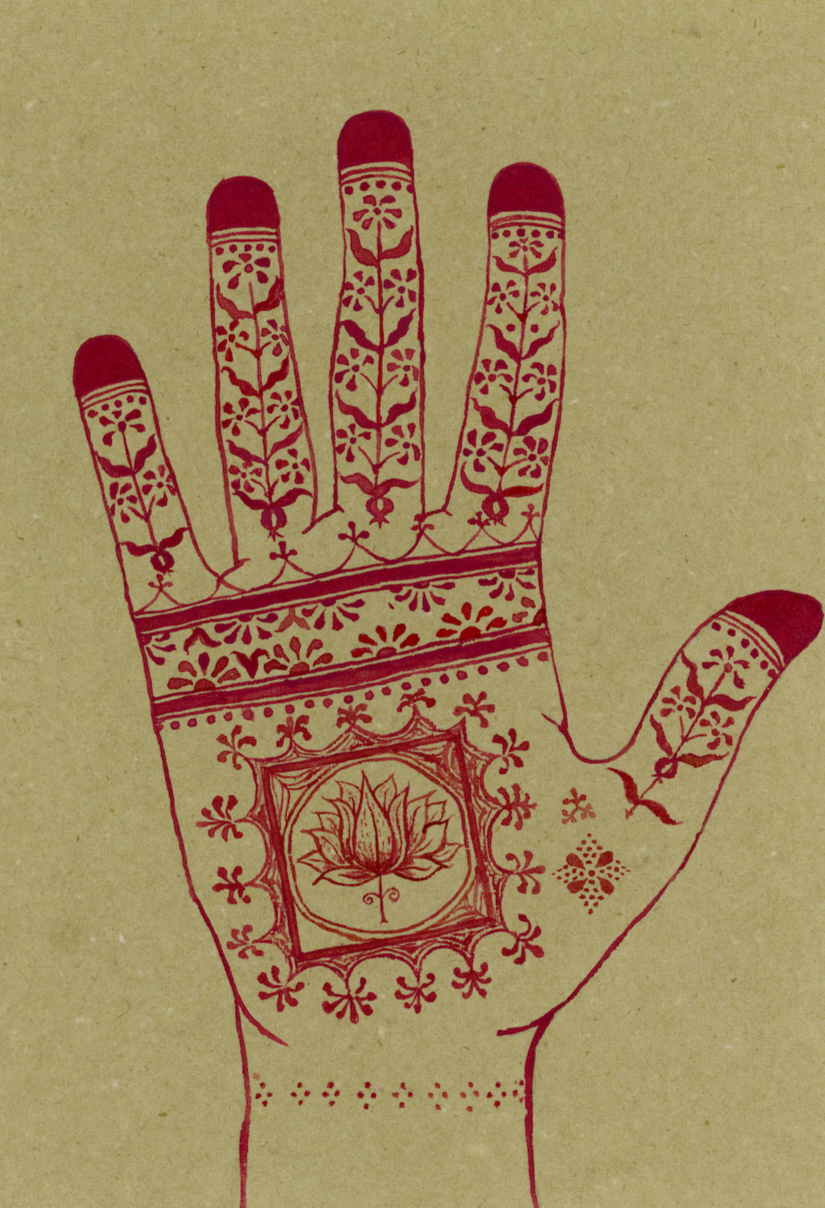 Vintage Henna Art Prints Large